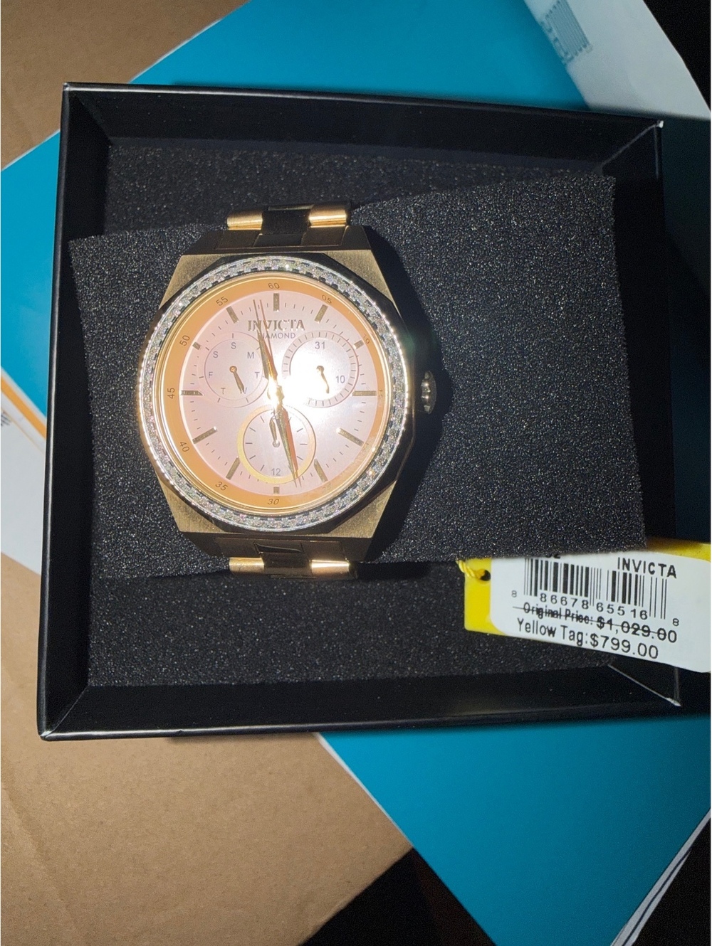 INVICTA ELITE 0.41 CARAT DIAMOND UNISEX wATCH 38mm - PINK